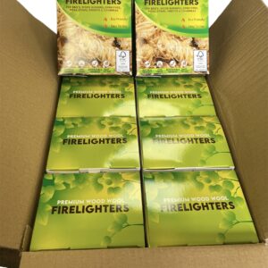8 x Comfort Flame Wood Wool Firelighters 300g Approx 40 pieces per box