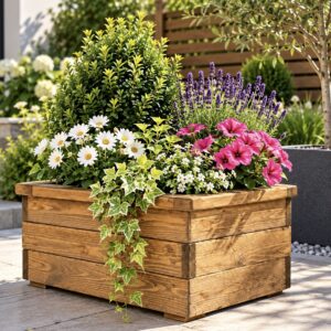 Small Square Planter W50xW50xD24cm